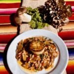 cantina style mushroom risotto with royal trumpet scallops