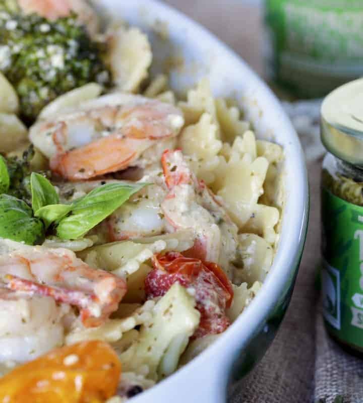 surf & turf pesto pasta