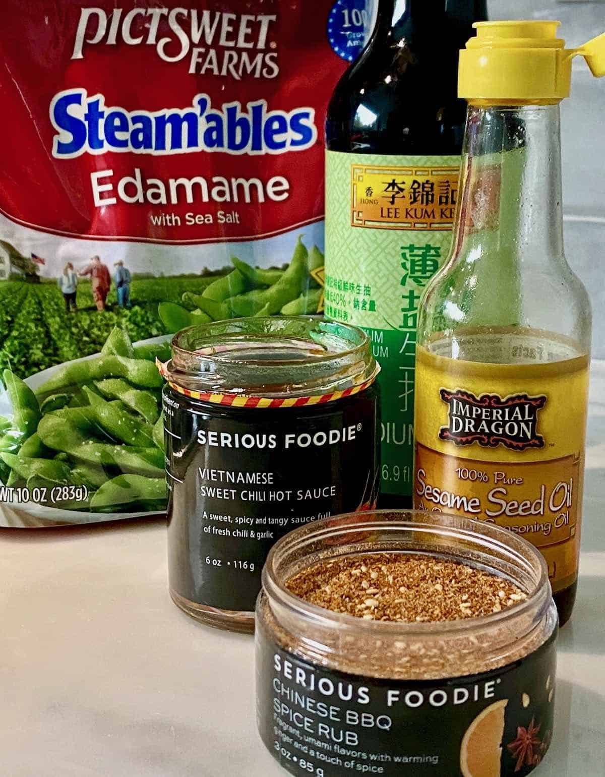 ingredients for the best edamame stir-fry