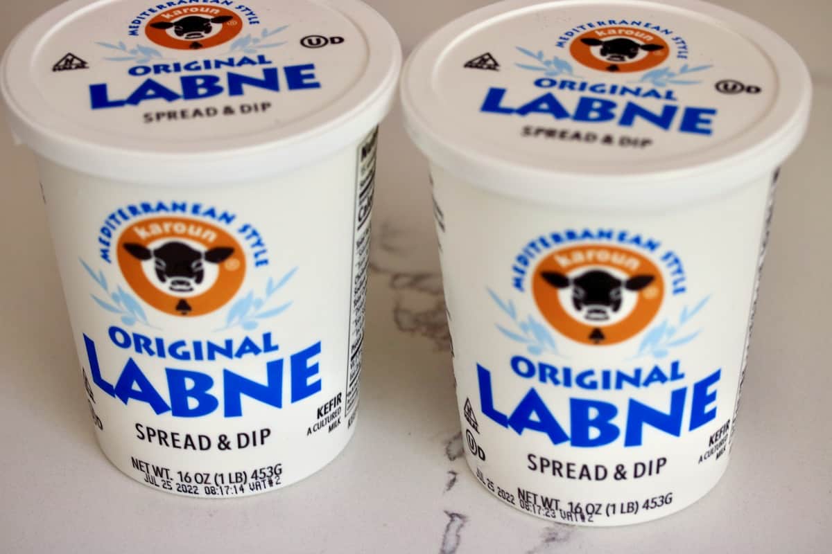 2 containers of labne.