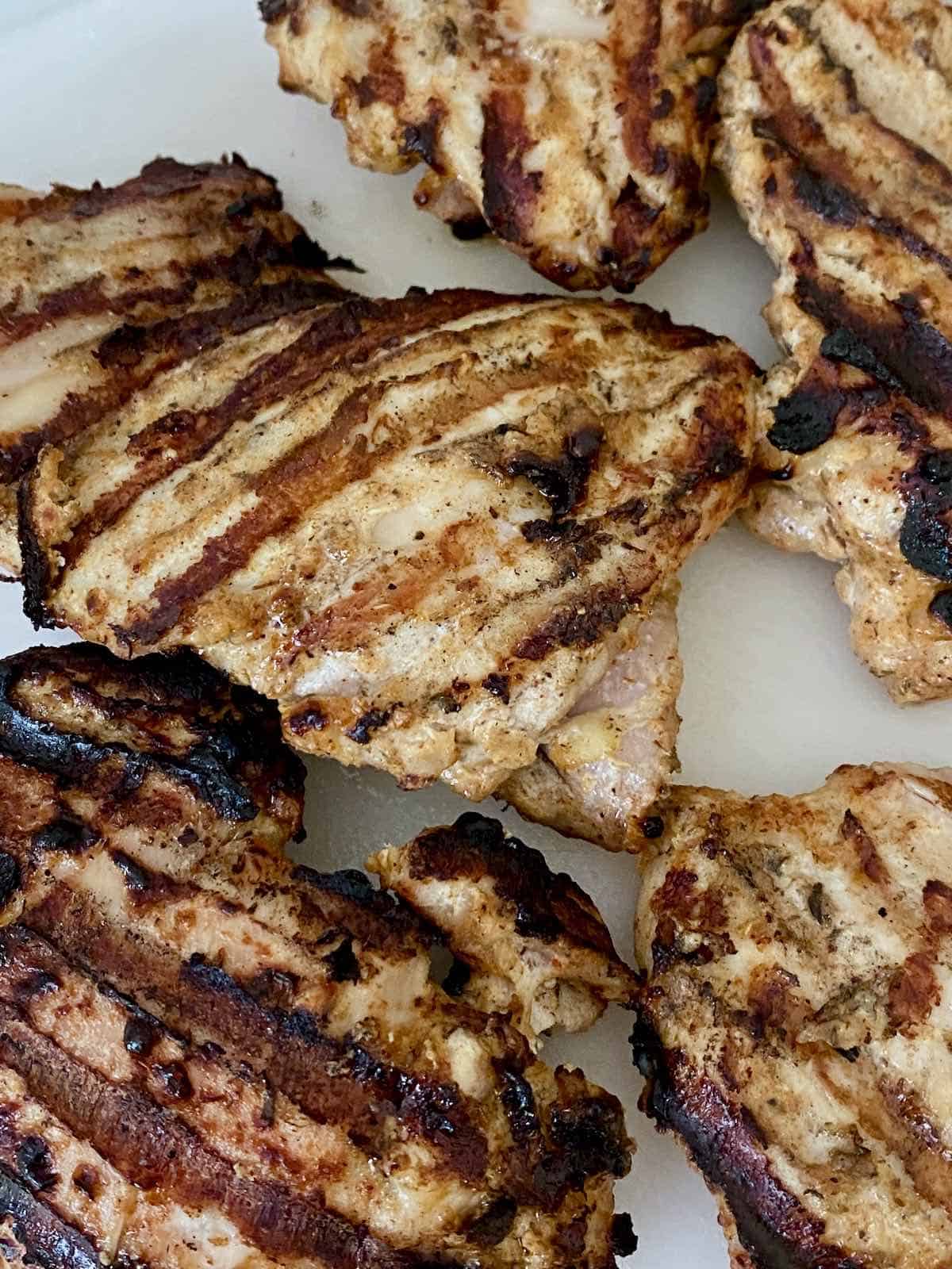 Labne marinated grilled chicken.