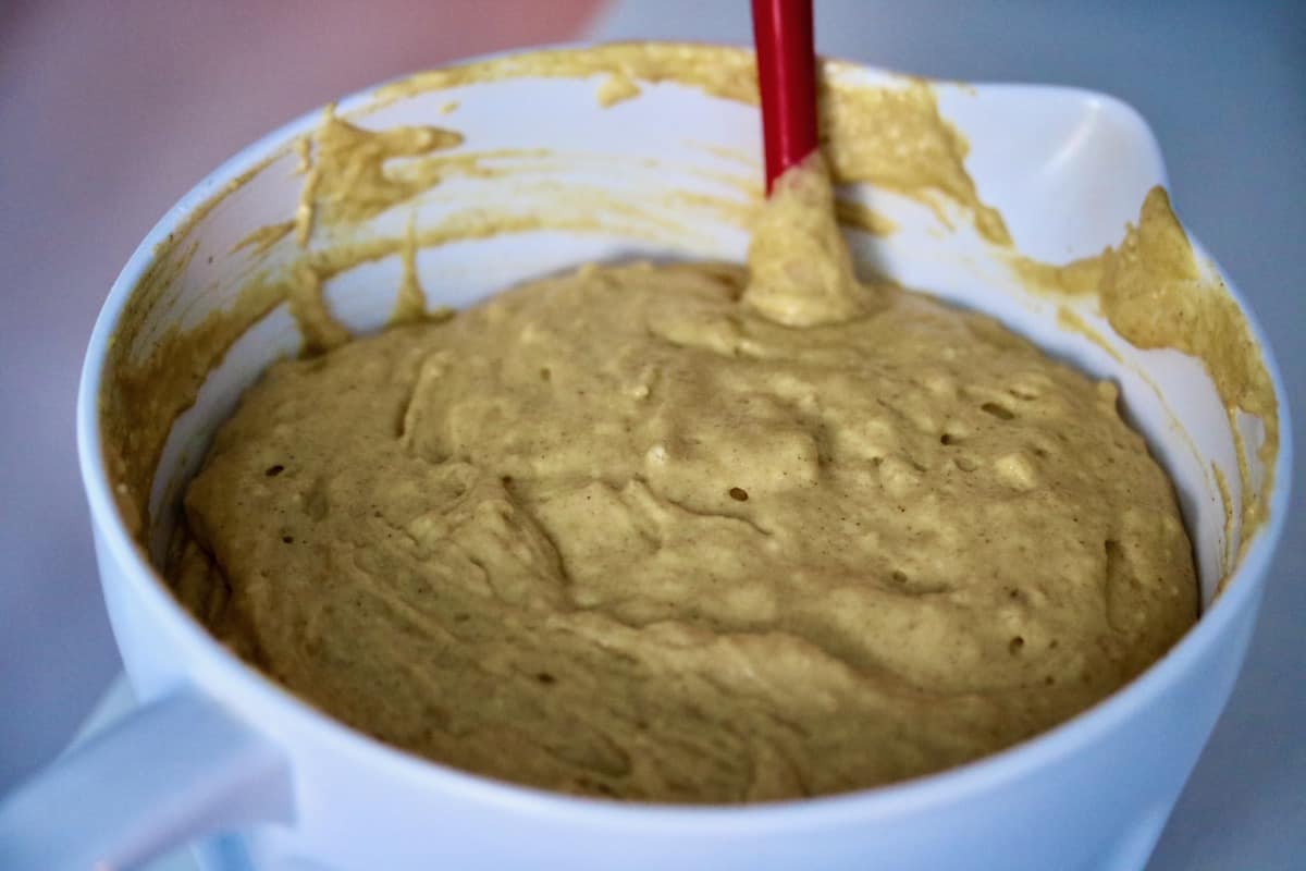 Pumpkin butter pancake batter.
