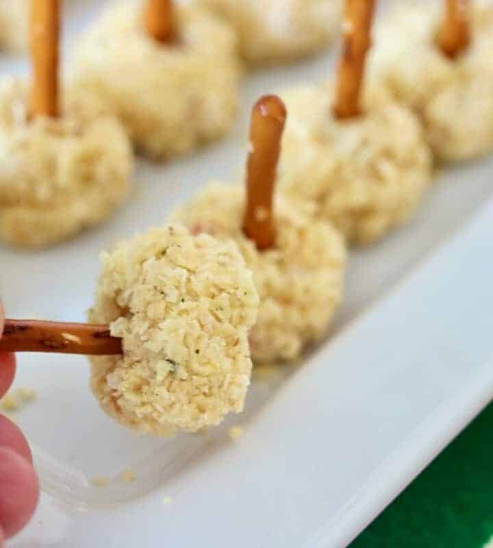 Salsa Cheese Ball Pops