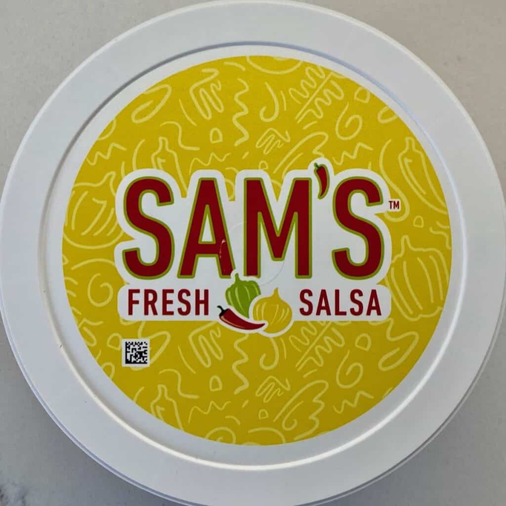 Sam's Fresh Salsa package.