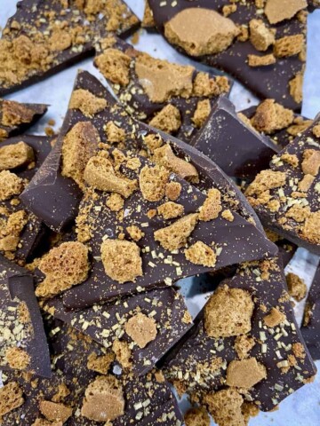 Gingerbread chocolate bark.