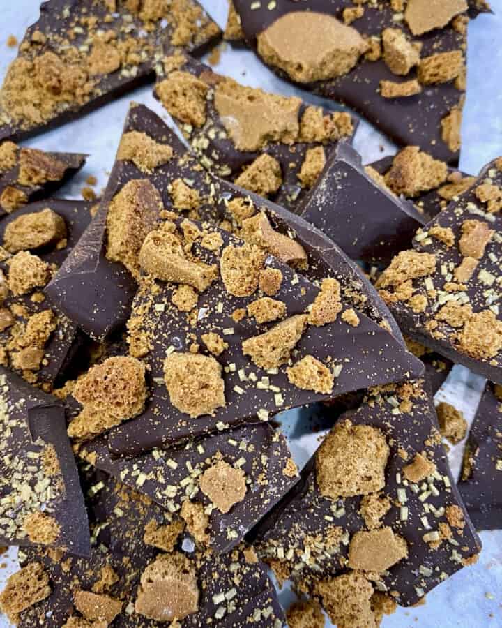 Gingerbread chocolate bark.