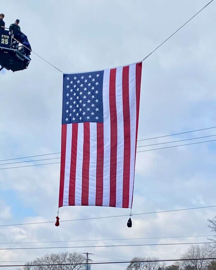 American flag.