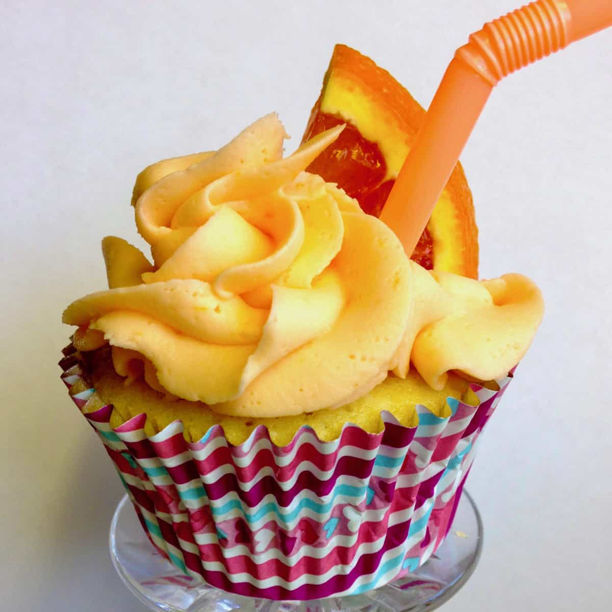 Orange crushed cupcakes.