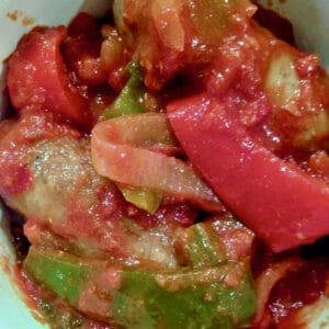 Sausage and peppers.