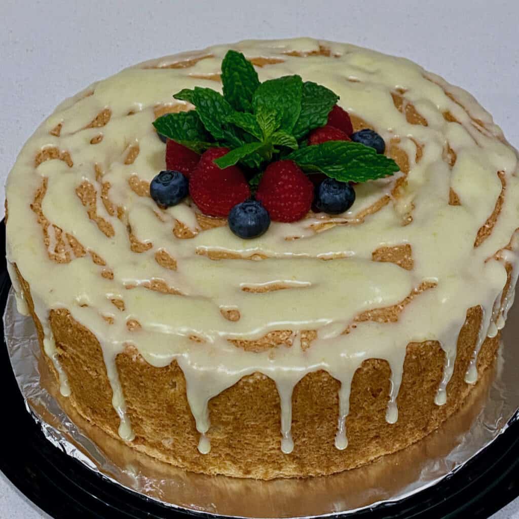 Easy Homemade Angel Food Cake with Lemon Ganache Good Grief Cook