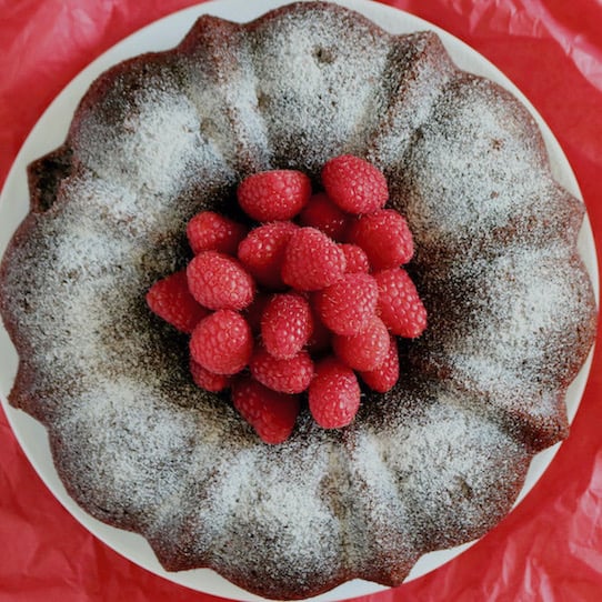 Over head photo of cake.