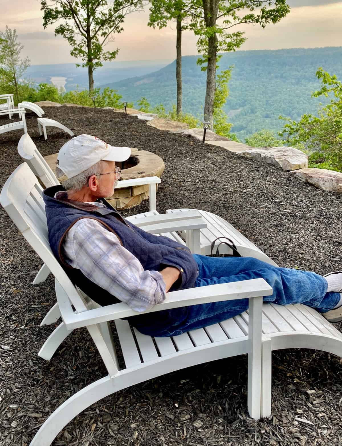 Husband enjoying the TN view.