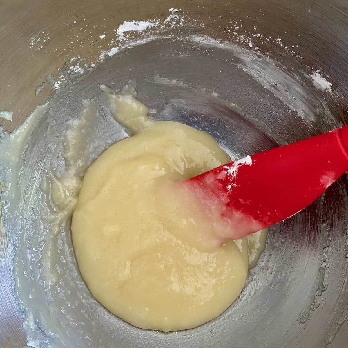 Mixing up ermine filling.