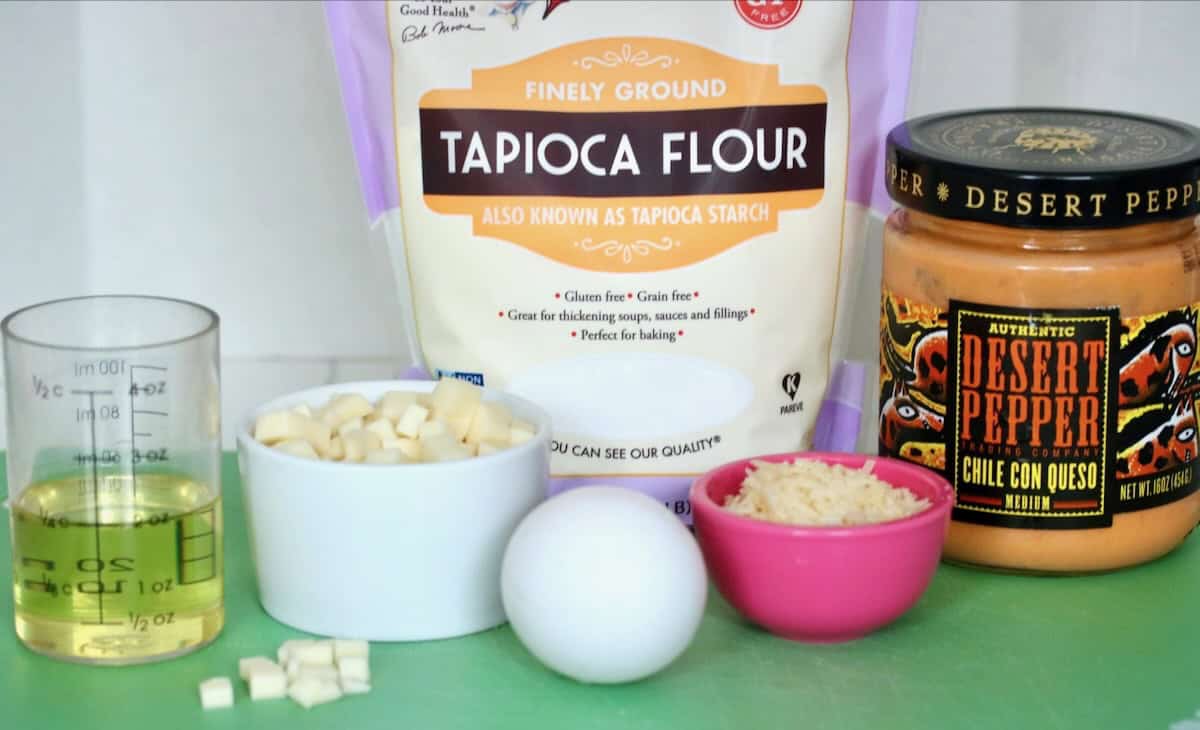 Cheese bread ingredients.