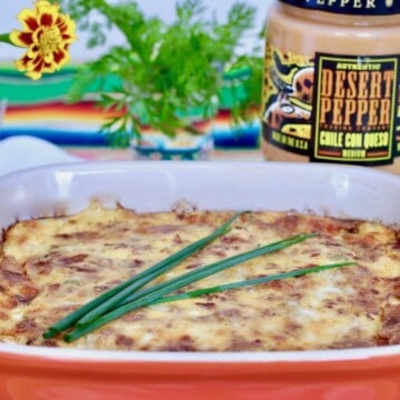 Corn tortilla casserole.