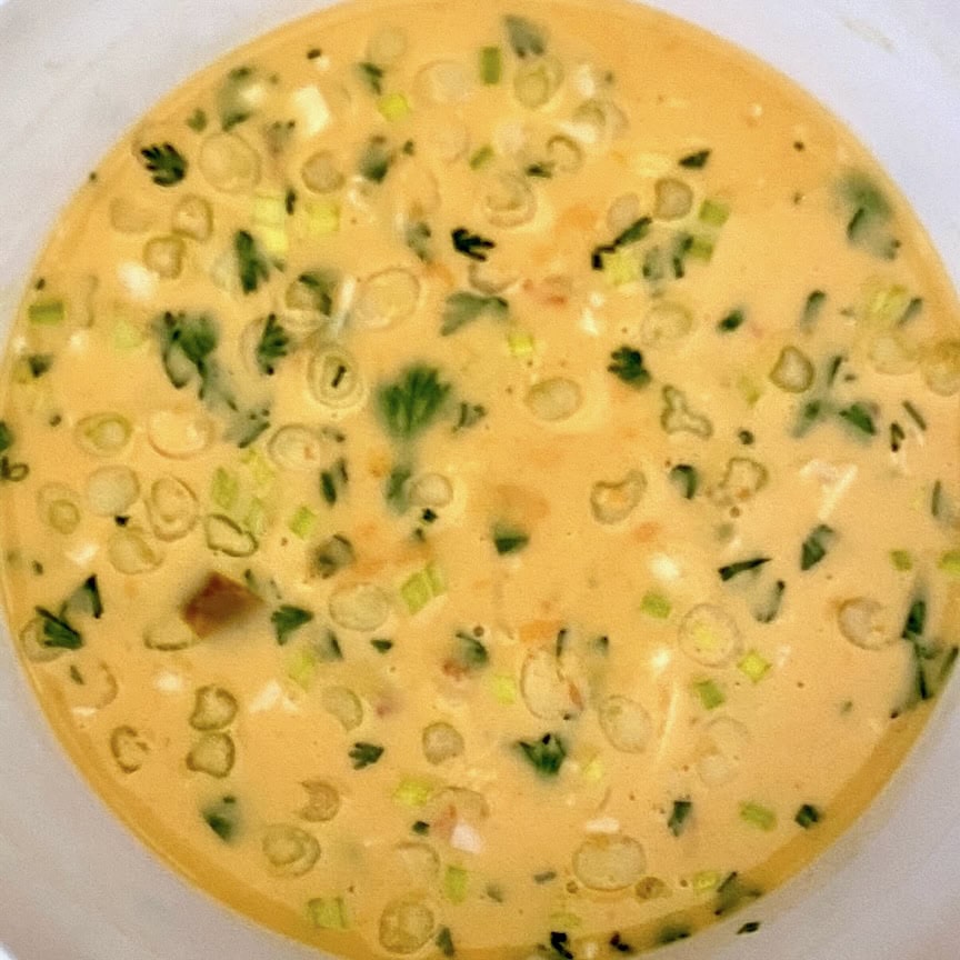 Corn tortilla casserole mix of ingredients.