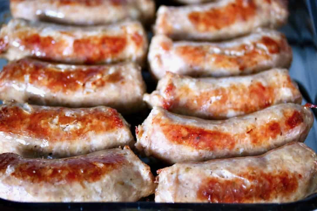 Oven roasted Italian sausage.