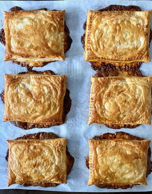 Baked puff pastry tacos.