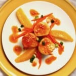 1 serving of citrus seared scallops.