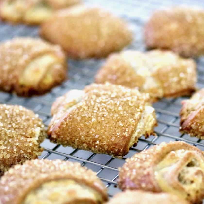 Lemon ginger rugelach cookies.