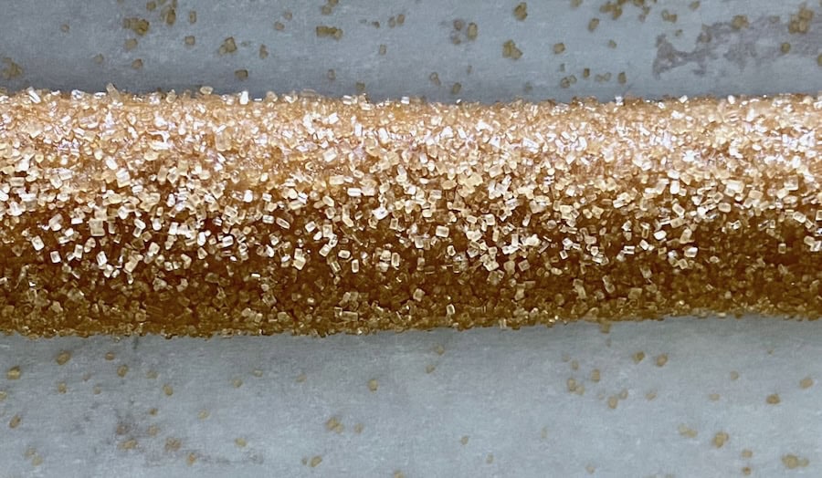 Filled and sugared lemon ginger cookie dough.