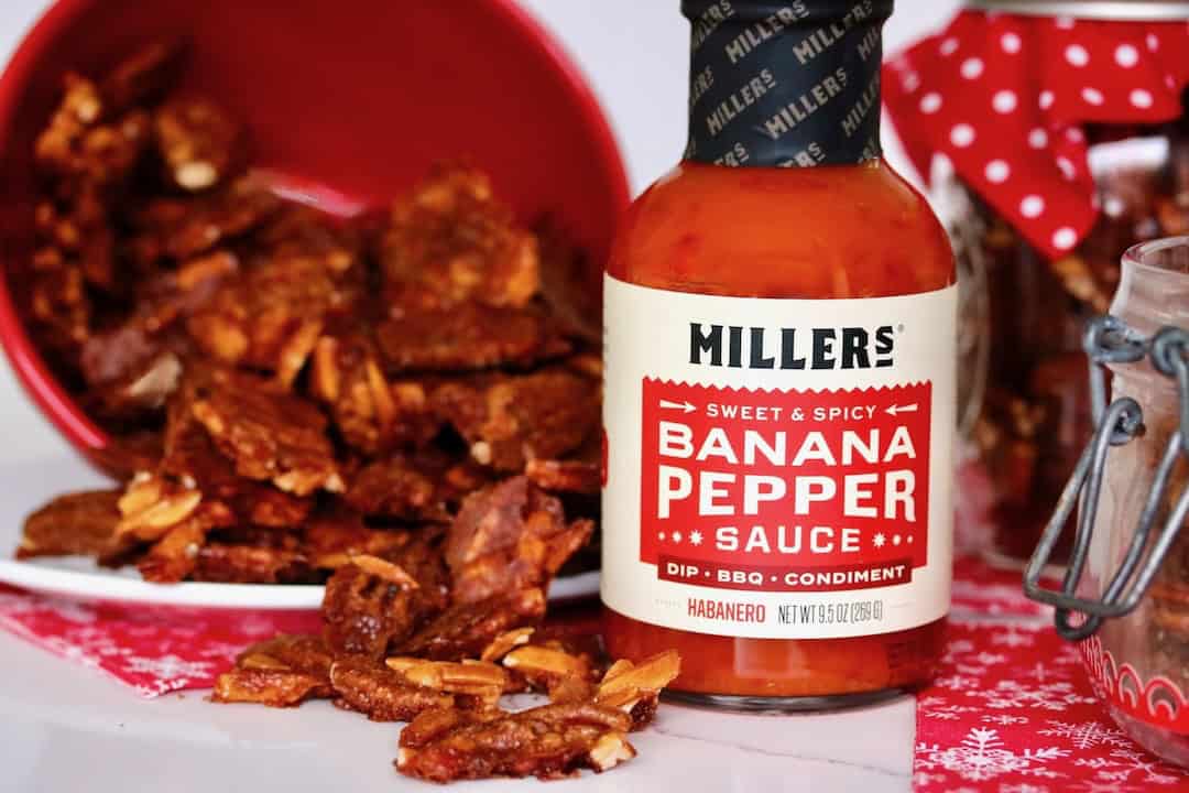 Sweet and spicy party nuts.