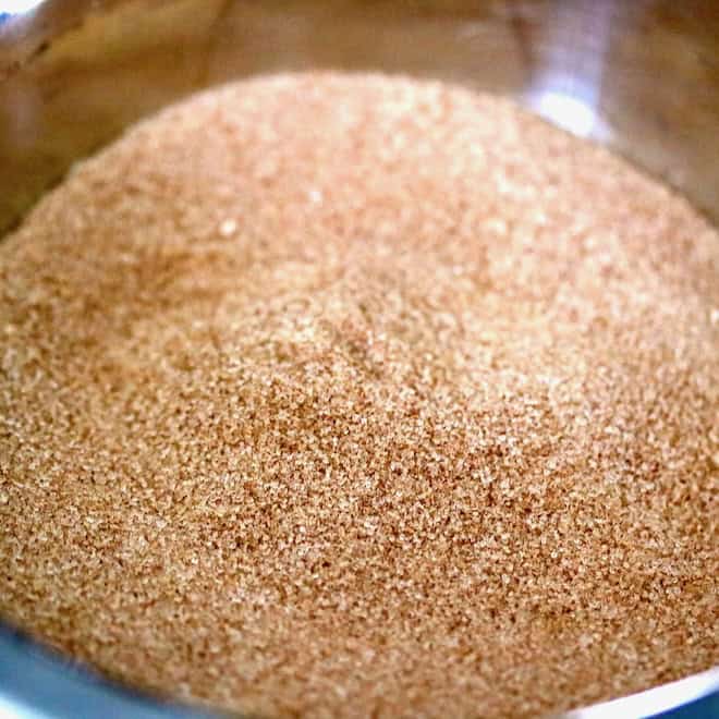 Sugar, cinnamon and salt mixture.