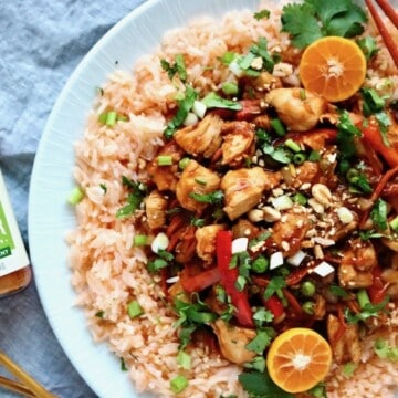Healthy orange chicken.