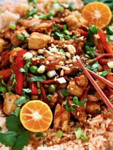 Healthy orange chicken recipe.