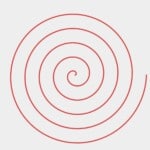 Spinning out of control spiral graphic.