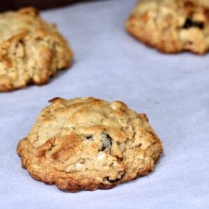 Levain oatmeal rasin cookies cooling.