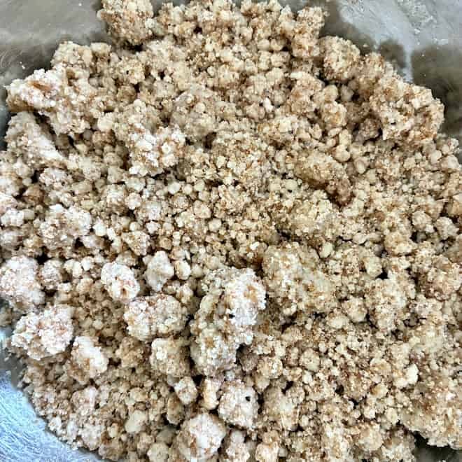 Fruit crumble topping.