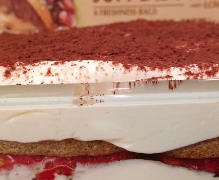 Easy low fat tiramisu cake dessert.