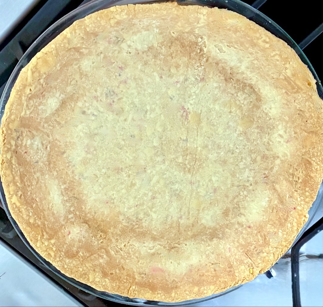 Blind baked pie shell.