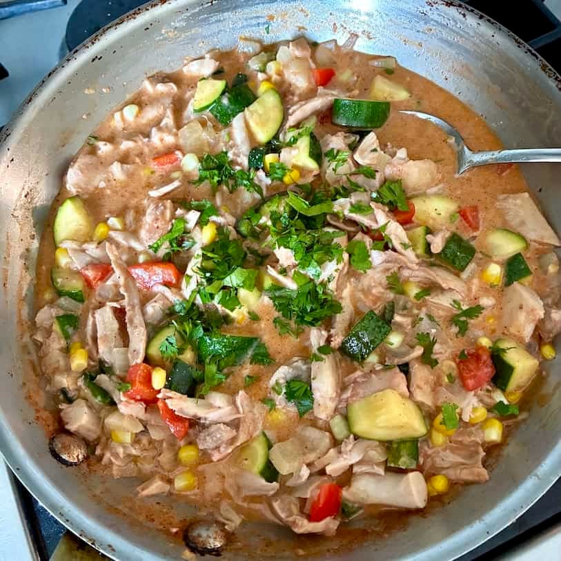 Mexican chicken filling.
