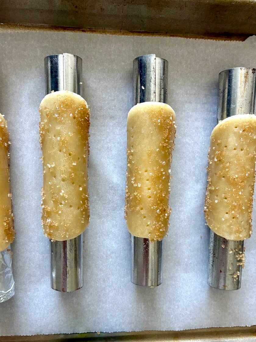 Cannoli shells ready for baking.