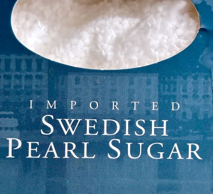 Box of Swedish pearl sugar.