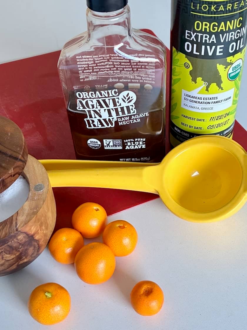 Citrus vinaigrette ingredients.