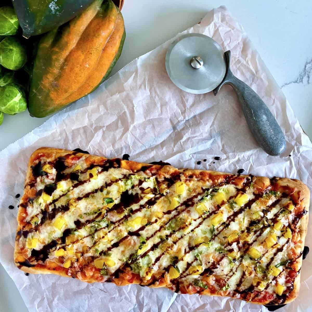 Balsamic glazed autumn pizza.