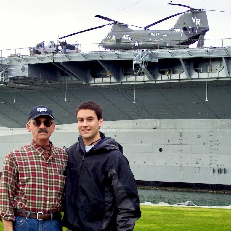 My husband and son at the USS Midway.